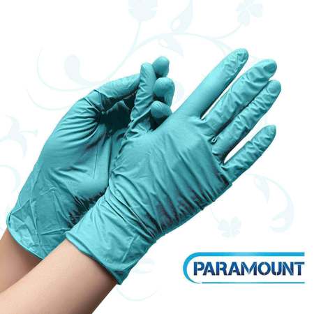 Paramount Nitrile Disposable Gloves, 6 mil Palm , Nitrile, Powder-Free, L, 1000 PK, Turquoise L